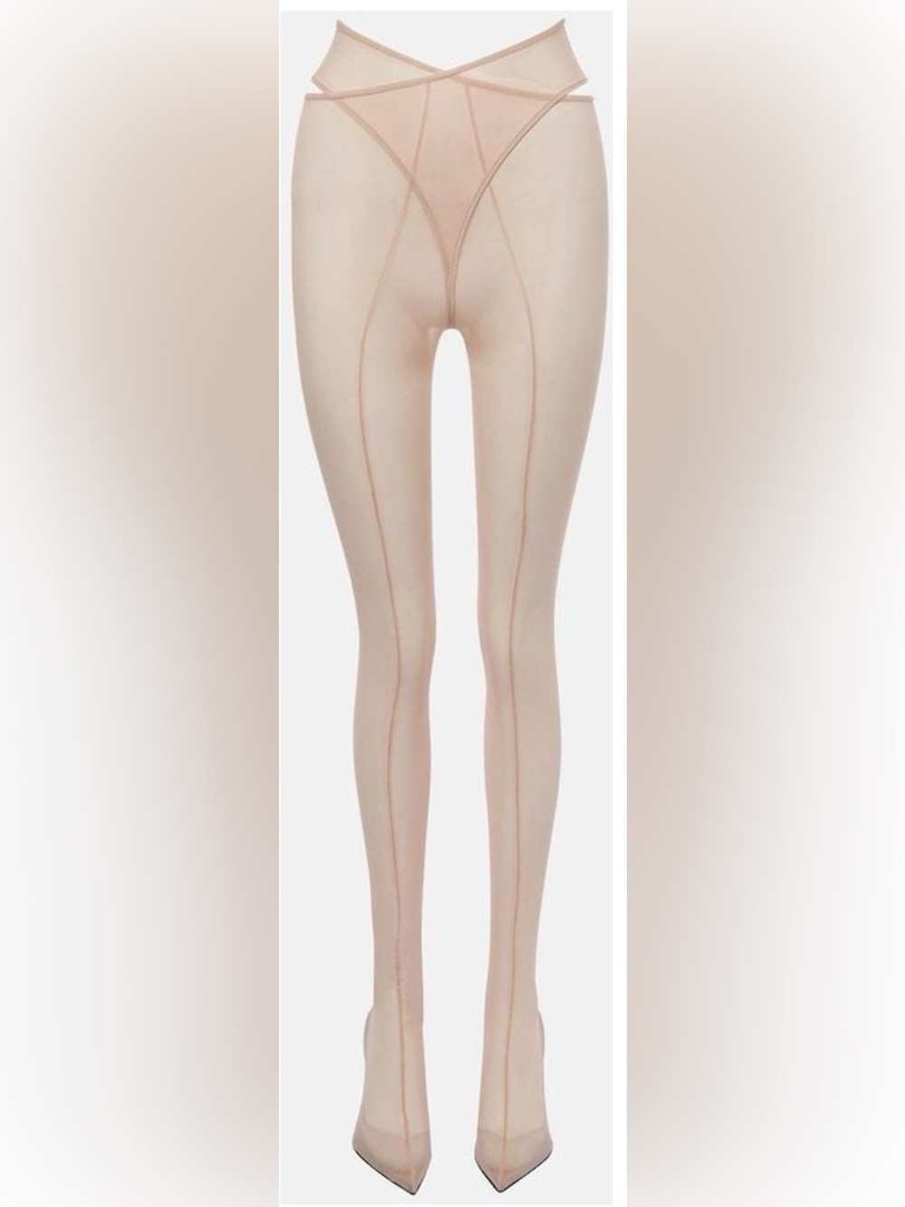 The Attico Cheopissima Limited Edition beige/Pink Mesh Boots